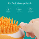 PetDog Cat Bath Brush 2-in-1t SPA Massage Comb Soft Silicone Pets Shower Hair Grooming Cmob Dog Cleaning Tool Pet Products