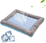 Pet Cooling Pad Bed For Dogs Cats Puppy Kitten Cool Mat Pet Blanket Ice Silk Material Soft For Summer Sleeping  Blue Breathable