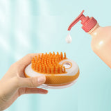 PetDog Cat Bath Brush 2-in-1t SPA Massage Comb Soft Silicone Pets Shower Hair Grooming Cmob Dog Cleaning Tool Pet Products