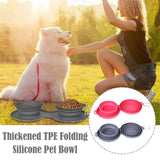 s Dog Cat BowlsFeeding Bowl ubber Foldablell Double Bowl Pet ets Supplie